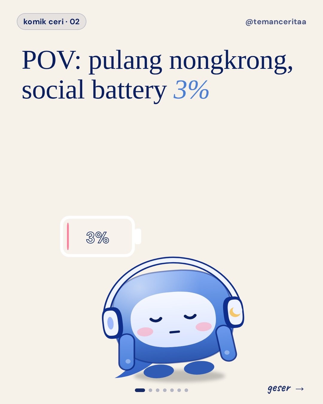 POV: pulang nongkrong, social battery tinggal 3%